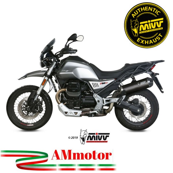 Auspuff Motorrad Moto Guzzi V85 TT 2023 Endtopf Mivv Exhaust Oval Carbon Cap-image
