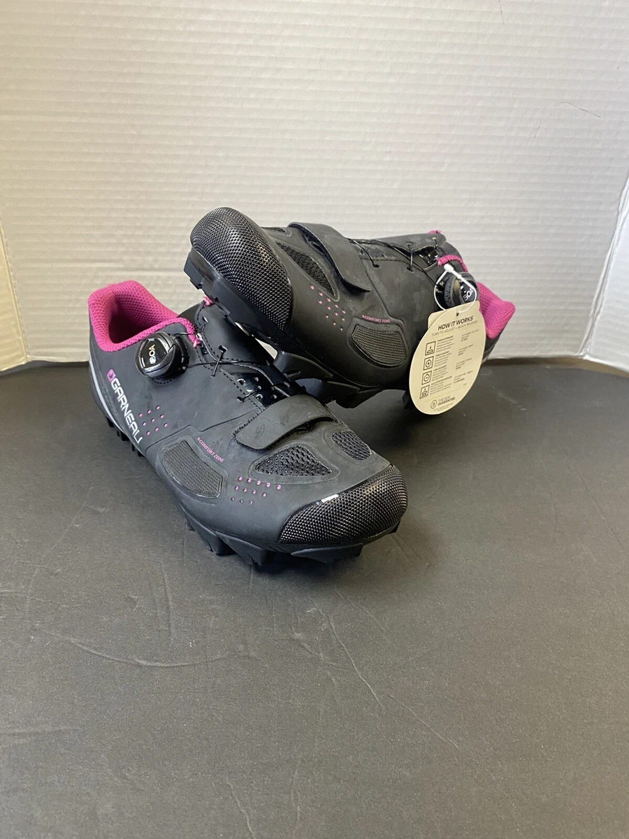 Louis Garneau Women's Cycling Shoes - Black/Pink- Size 40