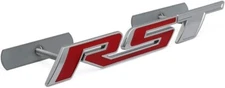 1Pcs New Front Grille RST Logo Emblems Car Truck Badges for Silverado Chrome Red