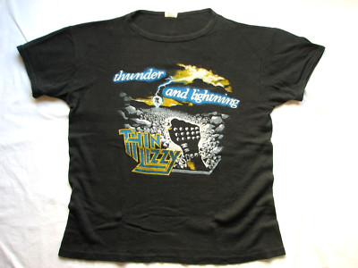   RARE Thin Lizzy T-Shirt Original VTG 1983 Thunder Lightning Tour Phil Lynott