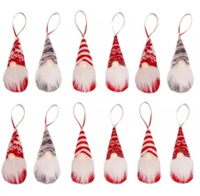 12 Pcs Christmas Ornaments Hanging Gnomes for Tree Decorations Home Decoration