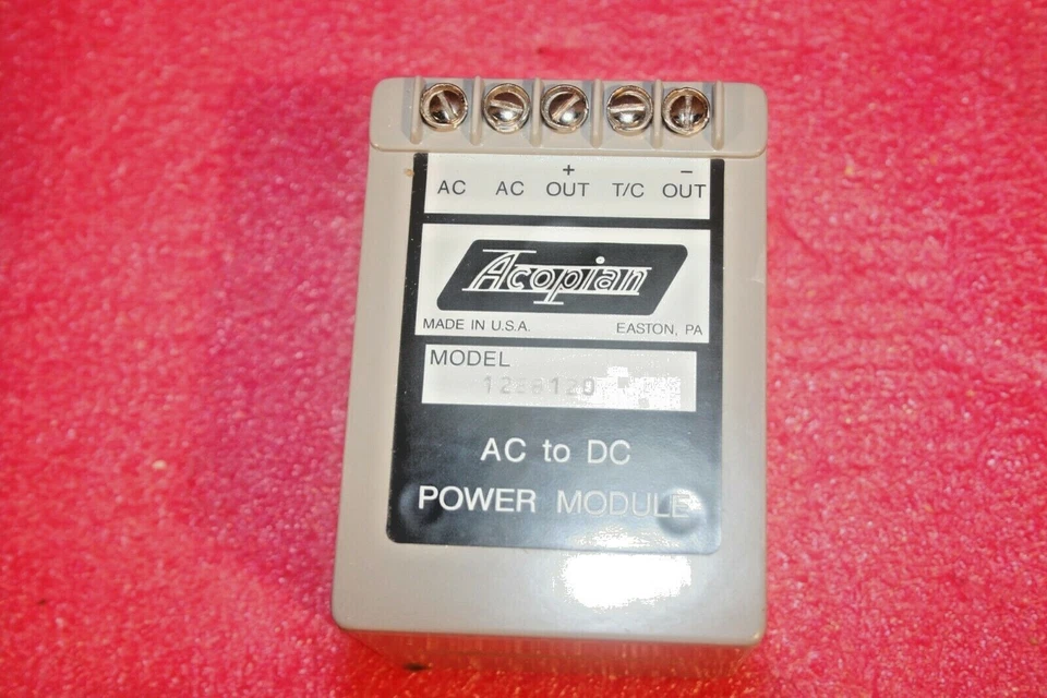 Acopian 12EB120 AC to DC Power Module Input 105-125 VAC, Output 12VDC, 1.2A - Image 4 of 4