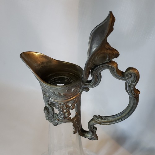 Antique Belle Epoque Water Pitcher Jug Carafe Grand Magasing du Louvre Paris 11" - Picture 3 of 7