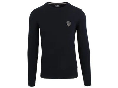 Emporio Armani EA7 Langarm T-Shirt Shirt Sweatshirt Rundhals Blau Größe M - Bild 1 von 4