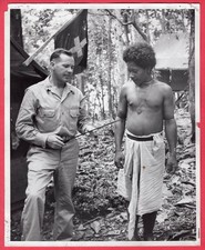 1944 Major Austin Henry with Natives Woodlark Island Papua New Guinea News Photo