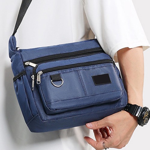 Men's Canvas Cross Body Bag Messenger Shoulder Book Bags School Handbag Messenge - Picture 10 of 16
