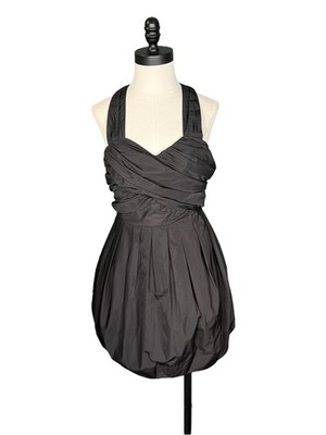 1990s/Y2K Bubble Skirt Wayne Cooper Little Black Dress - Size Small