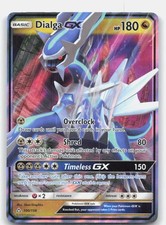 Dialga GX 100/156 Holo GX Raro Pokemon Ultra Prisma quasi come nuovo