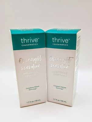 2x Thrive Causemetics Overnight Sensation Brightening Sleep Mask 1.7 fl oz NEW