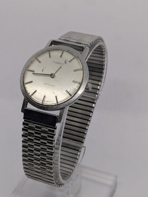 Vintage TISSOT STYLIST Edelstahl mechanische Handaufzug Uhr - funktioniert nicht