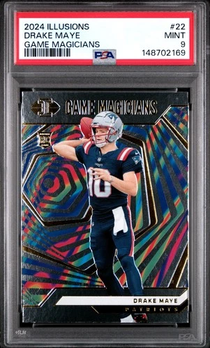 2024 PANINI ILLUSIONS GAME MAGICIANS #22 DRAKE MAYE ROOKIE RC PSA 9