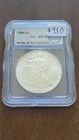 1986 S American silver eagle MS 70