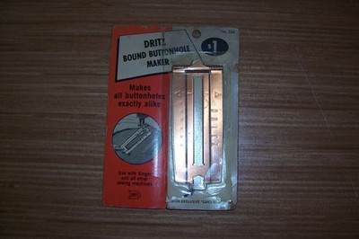 Vintage Dritz Bound Buttonhole Maker Use with Singer and all Sewing Machines