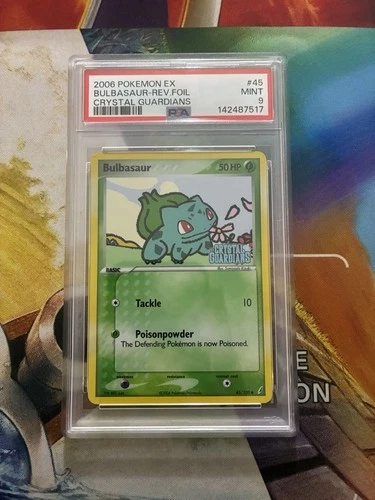 Vintage Pokemon Card Bulbasaur EX Crystal Guardians Reverse Holo PSA 9 Low Pop