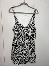 Anne Cole Swim Dress Womens 22W Leopard Fixed...