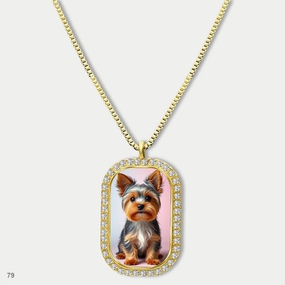 Gorgeous Cute Yorkie Yorkshire Terrier Dog Fashion Pendant Necklace Chain Printe