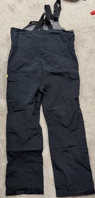 Men's Bass Pro Shops Bone Dry Black Fishing Bib Pants Sz Large 