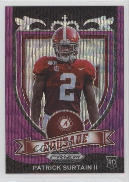 2021 Prizm Draft Picks Crusade Purple Wave Patrick Surtain II Rookie RC 0hk3