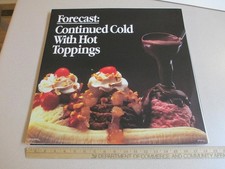 Baskin Robbins ice cream 1988 FORECAST banana split hot topping store photo sign