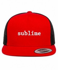 NEW KUSTOM HATZ SUBLIME TRUCKER SNAPBACK HAT RED / BLACK MADE IN USA LIMITED