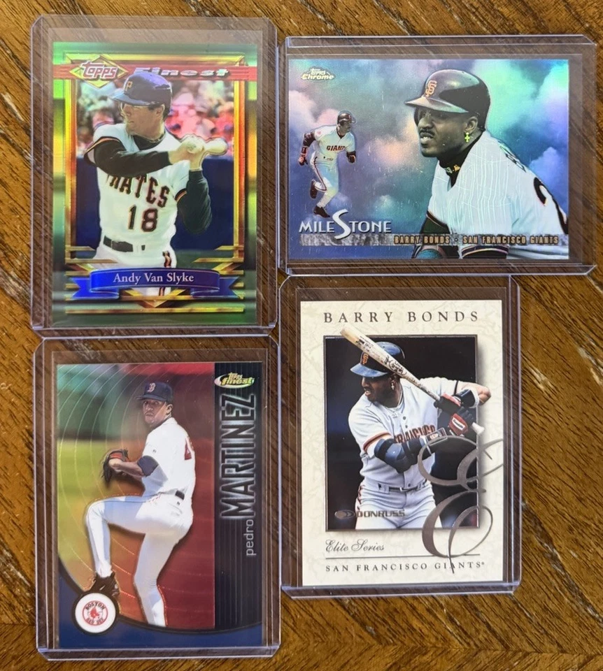 (4) 1994-2001 BASEBALL HOF/STAR SP REFRACTOR #d CARDS BONDS, PEDRO MARTINEZ READ - Image 3 of 4