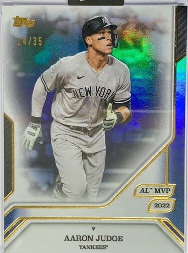 Topps MVP Aaron Judge Memorbilia /75 AL MVP Game-Worn Yankees Card 