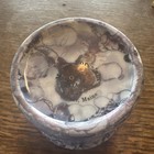 Maine Porcelain Blue Purple Flower Frog Bowl Spikes Vintage 2 1/4 X By S Designs — photo 3