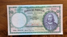 Portugal 20 Escudos 1959 P153b Silva#063 - Sig. RSND & DPCCPC AU+ OPC