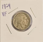 1924 Buffalo Nickel VF Philadelphia Mint USA Collector Rare Coin 5c Semi Key