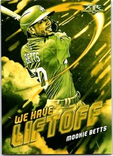 2021 Topps Fire #WHL-8 Mookie Betts We Have Liftoff Gold Minted
