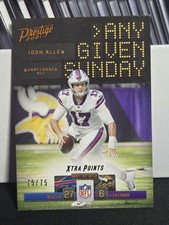 2021 Panini Prestige Any Given Sunday Josh Allen Xtra Points Orange 75/75 Bills
