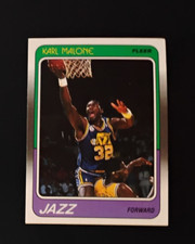 1988-89 Fleer Karl Malone Card #114 Upper right corner ding