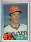 1981 TOPPS MLB baseball Nolan Ryan original trading card NM HOUSTON ASTROS