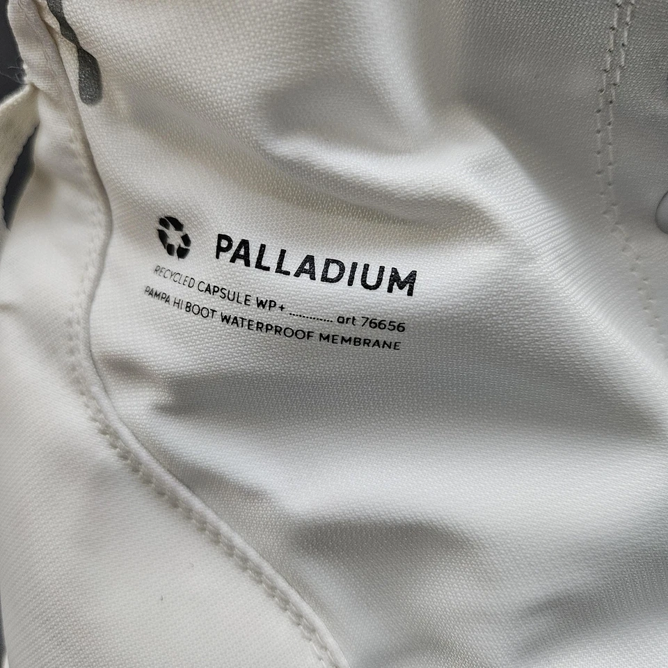 Botas altas Palladium Pampa para hombre talla 12 blancas impermeables Lite Tech zapatos de reciclaje Foto 2 de 4