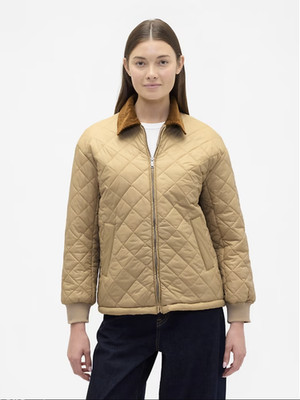 Gap Women s XL Relaxed Quilted Nylon Jacket  Golden khaki brown