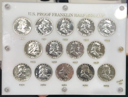 1950-1963 Proof Franklin Half Dollar Captial Plastic Holder FULL B383