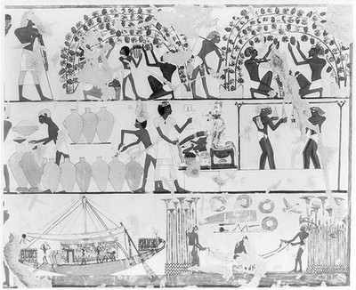 Photo:Ancient Egyptian Paintings 2700-1411 BC Wall Art Scene