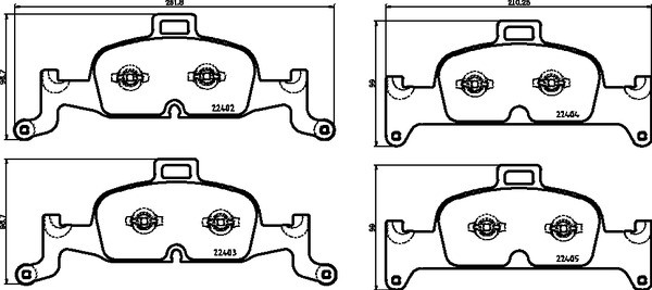 Brembo P 85 164 Bremsbelagsatz, Scheibenbremse For Audi Audi (Faw)-image