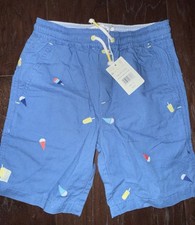 Mini Boden Boys Pull On Shorts 7Y Ice Cream Popsicle Embroidered New