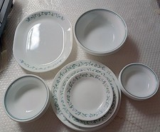 corelle vitrelle dinnerware, 31 piece, with serving plates, bowls (made in USA)