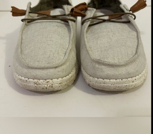 Hey Dude Wendy Damen-Bequemschuhe gewaschenes Canvas cremefarben Größe 9 SCHNELLER VERSAND - Bild 19 von 21