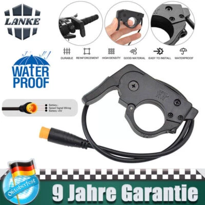 MARKENLOS Daumengas E-Bike Gasgriff Gashebel Elektrofahrrad Thumb Throttle Speed Control