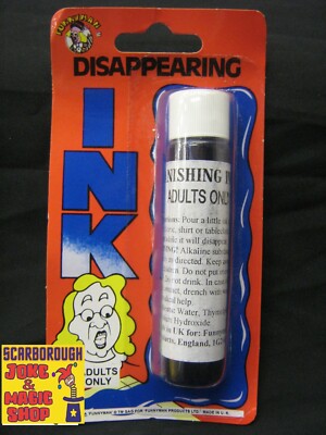 Verschwindende Tinte ~ Retro Witz ~ verschwindender Fleck ~ Gag Streich Neuheit