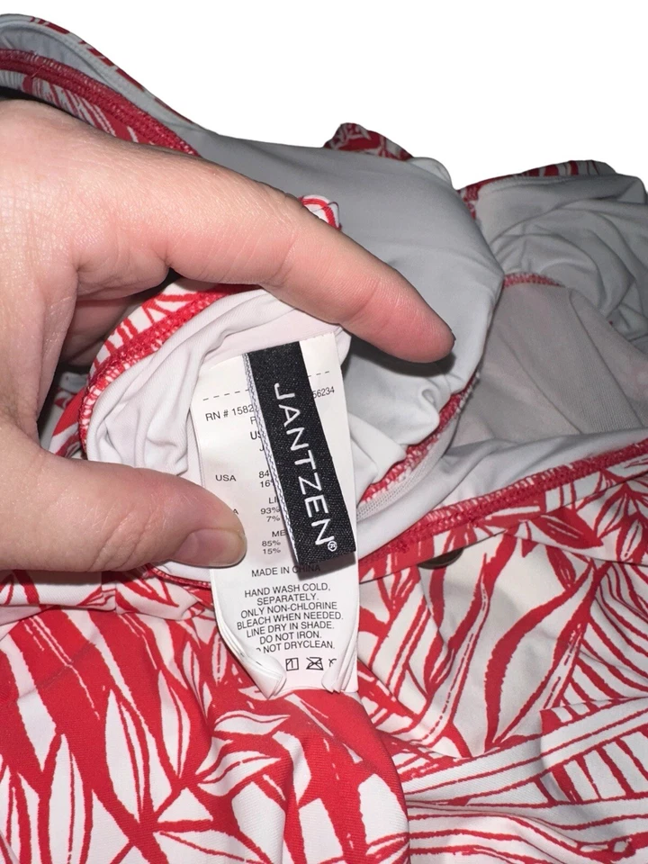 Traje de baño Jantzen Garden Euphoria Ava corbata frontal de una pieza talla 12 rojo blanco floral Foto 4 de 4