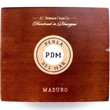 Perla Del Mar Robusto Maduro Empty Wooden Cigar Box 6.75" x 5.75" x 3"