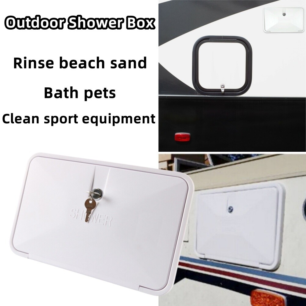 Set Outdoor Shower For RV Camper Trailer Exterior Faucet Shower Box