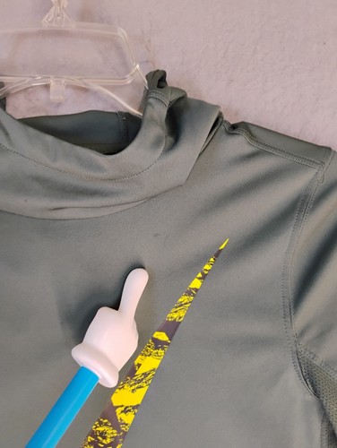 Nike Shirt Youth Large Green Dri Fit Hooded Long Sleeve Swoosh Pullover - Picture 3 of 11