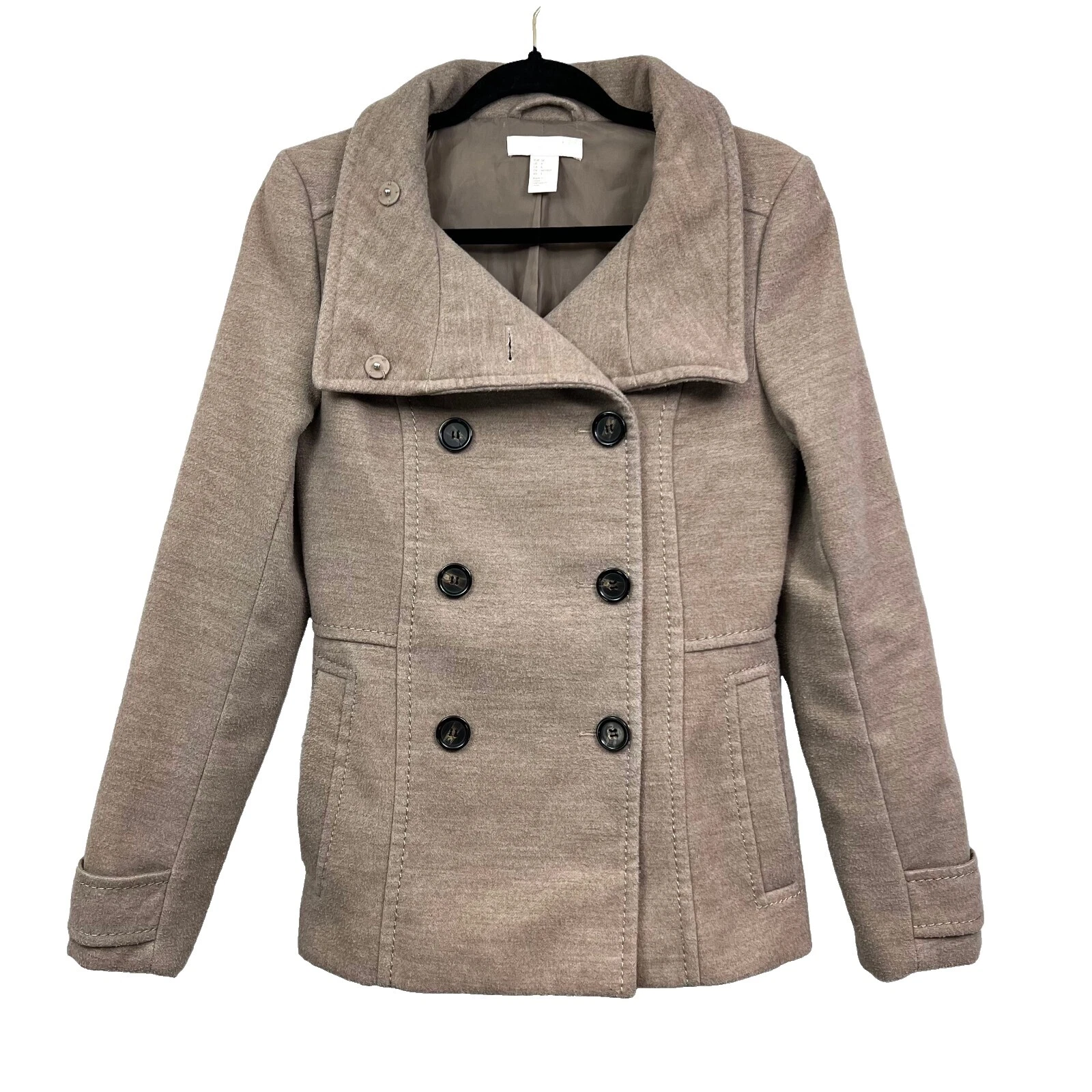 Marrón H&M Pea Coat abrigos, chaquetas y chalecos para Mujeres