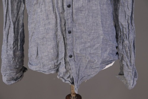 Beacon Brand Barbour Gray Slim Fit Linen Casual Shirt Size L - Picture 5 of 16
