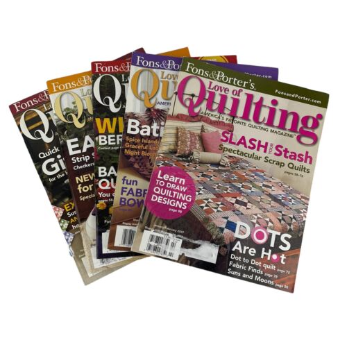 Fons & Porter Love of Quilting Magazine 2007 Lot of 6 - Picture 1 of 6